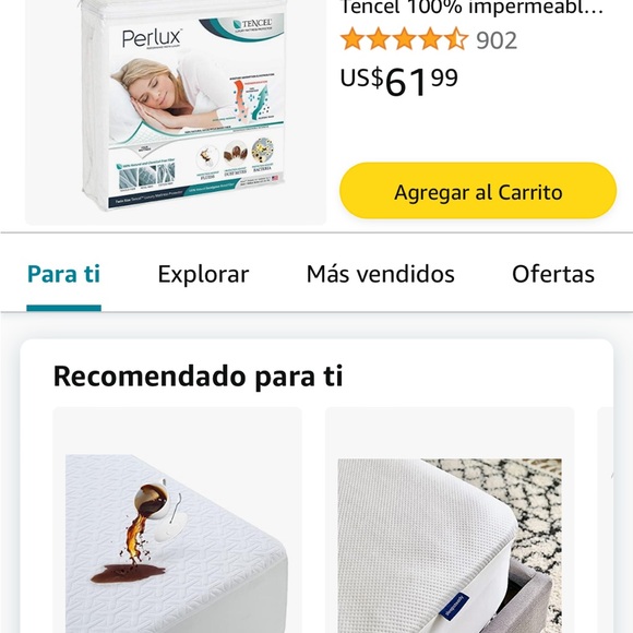 Perlux 100% Waterproof Tencel Mattress Protector, Vinyl Free
Cover de mattress - Picture 6 of 6